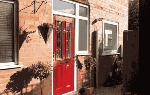 red composite doors exterior